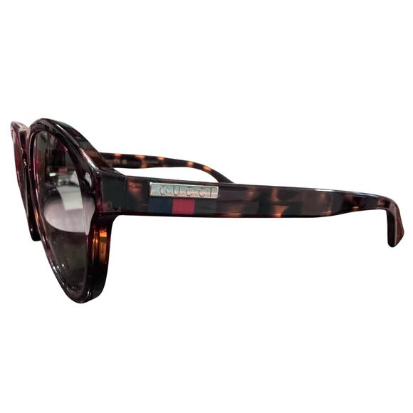 New Auth Gucci Tortoise Frame Sherry Line Sunglasses 55mm Large W/Box - Picture 2 of 10
